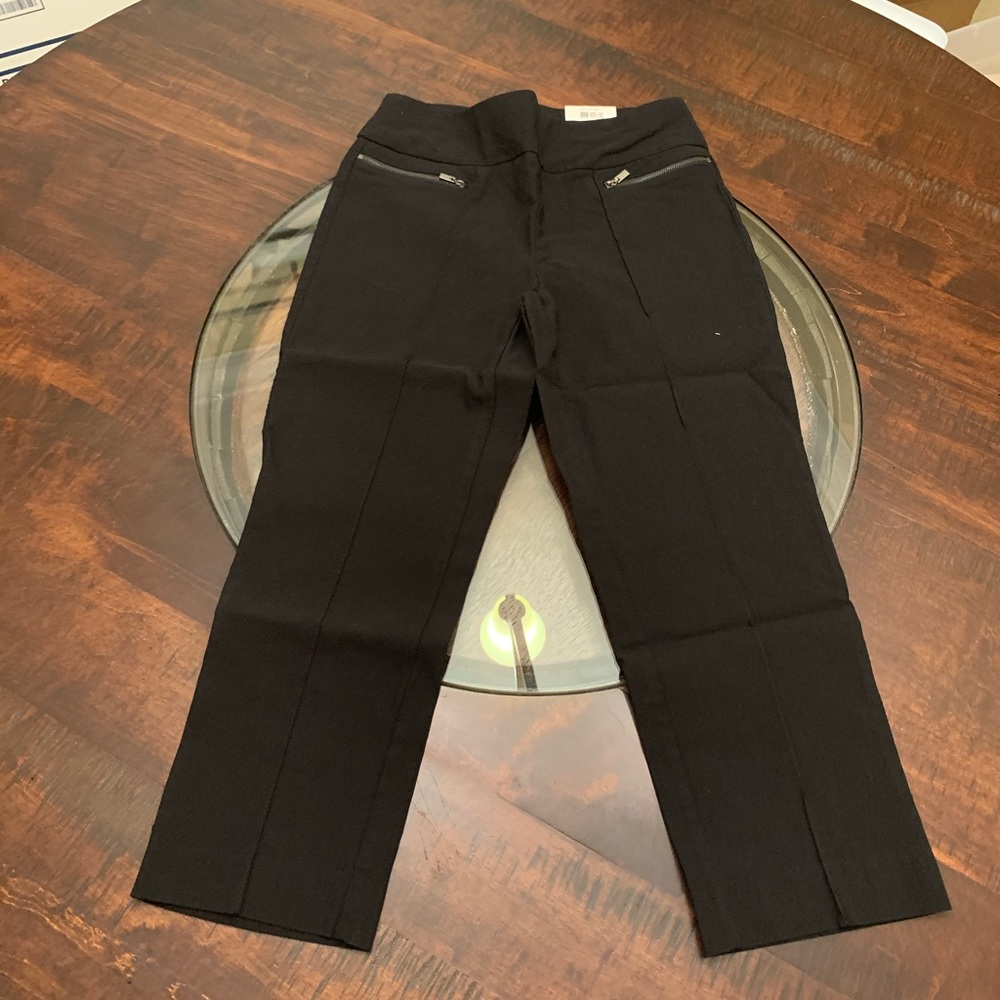 Style & Co Mid Rise Zip Skinny Black Pant Size PM